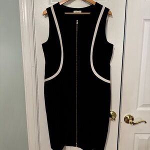 Calvin Klein Bodycon Zip Front Sheath Dress